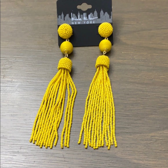Nicole Miller Jewelry - 🎈new! Nicole Miller yellow beaded drop earrings